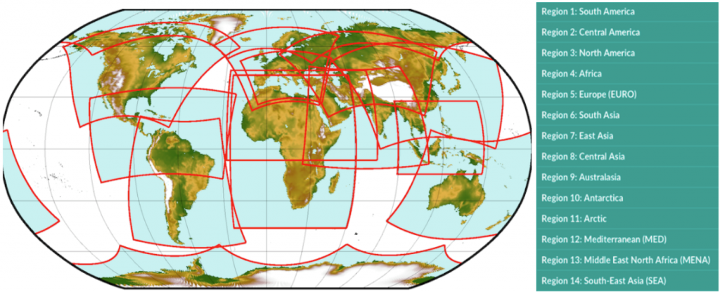 CORDEX domains.